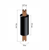 Риббон (Красящая лента) 57мм х 74м WAX (2824, 110мм) 